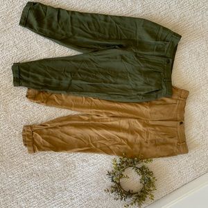 Two pairs Zara crop pants. EUC